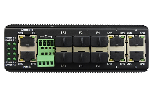 非網管 工業軌式4百兆電+4路百兆光+1路千兆光 工業交換機