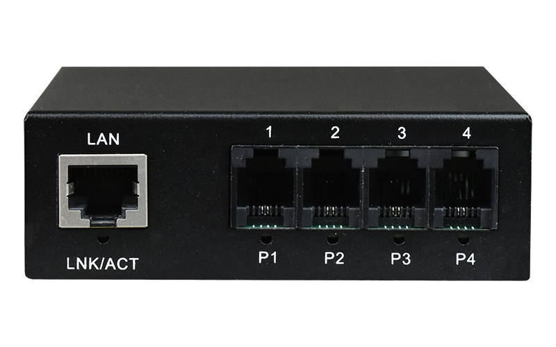 飛暢科技-4路電話（RJ11）+1路千兆以太網 電話光端機