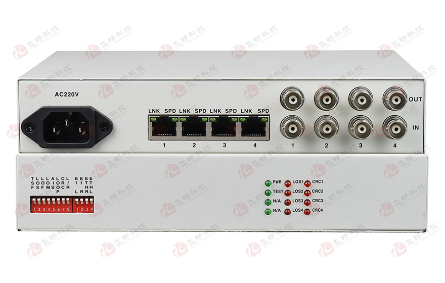 飛暢科技-4E1-4ETH邏輯隔離協議轉換器